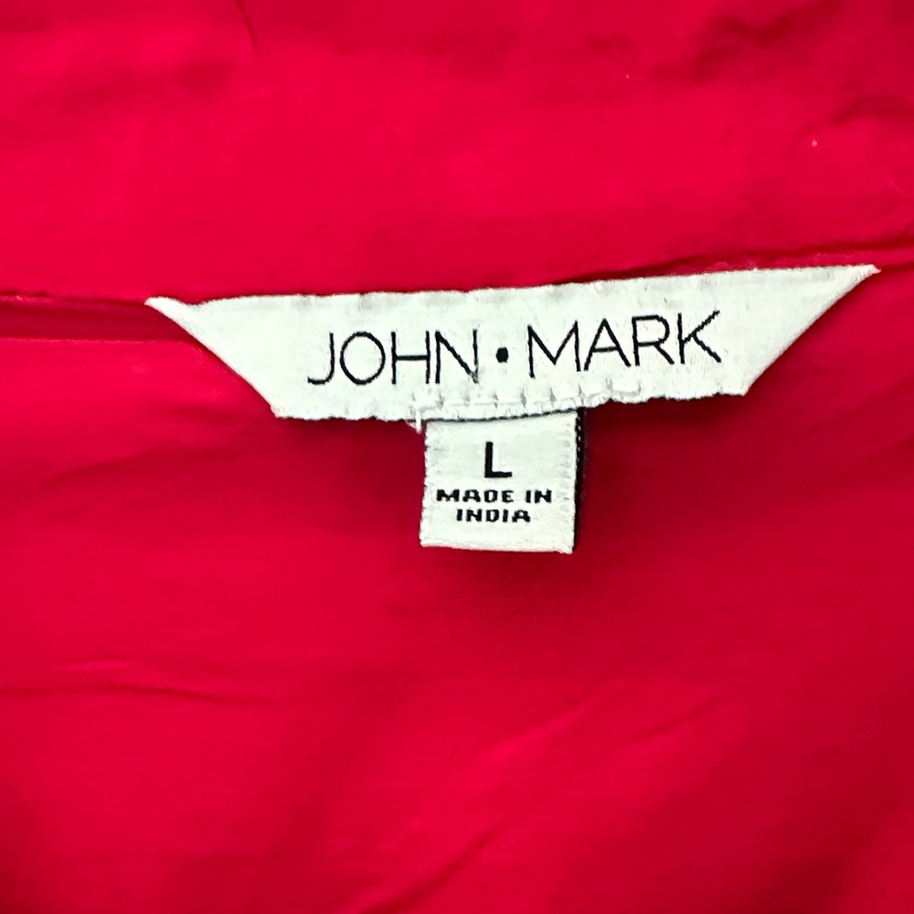 John Mark Vibrant Red Embroidered Tunic - Picture 2 of 4